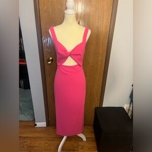 Bardot Pink Cutout Bodycon Midi Size M